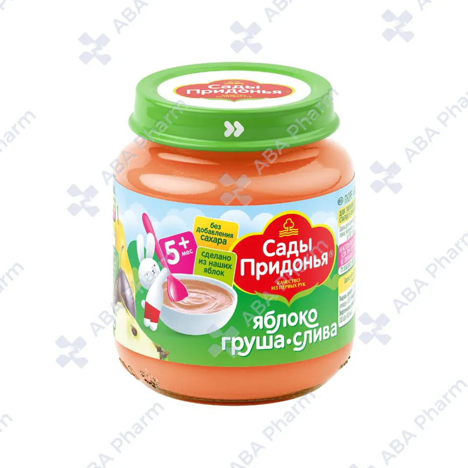 Baby/Nutrition "Sady Pridonya" Apple, Pear, and Plum Puree, ages 5+ months, 120g, №1