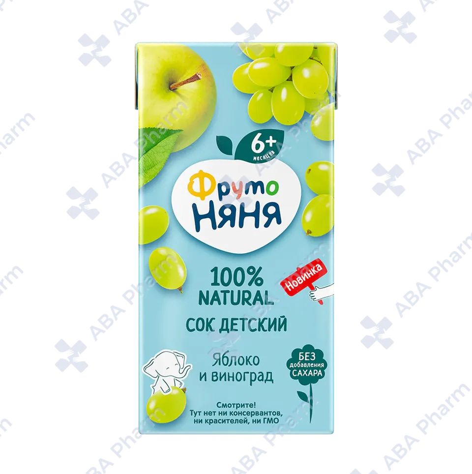 Fruto Nyanya apple and grape juice from 6 months, 200 ml. №1