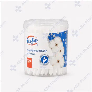 Cotton swabs Silk Soft  in a jar x100 №1