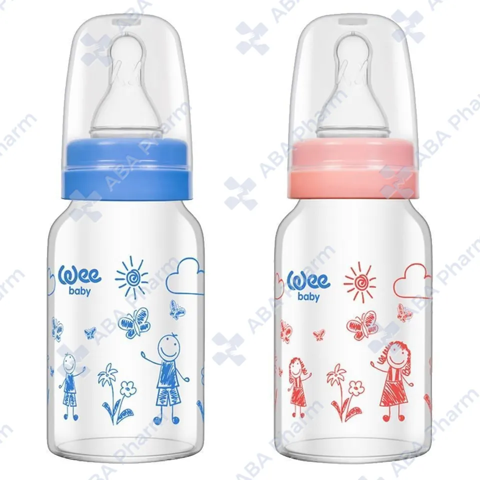 Glass feeding bottle 120ml  №1