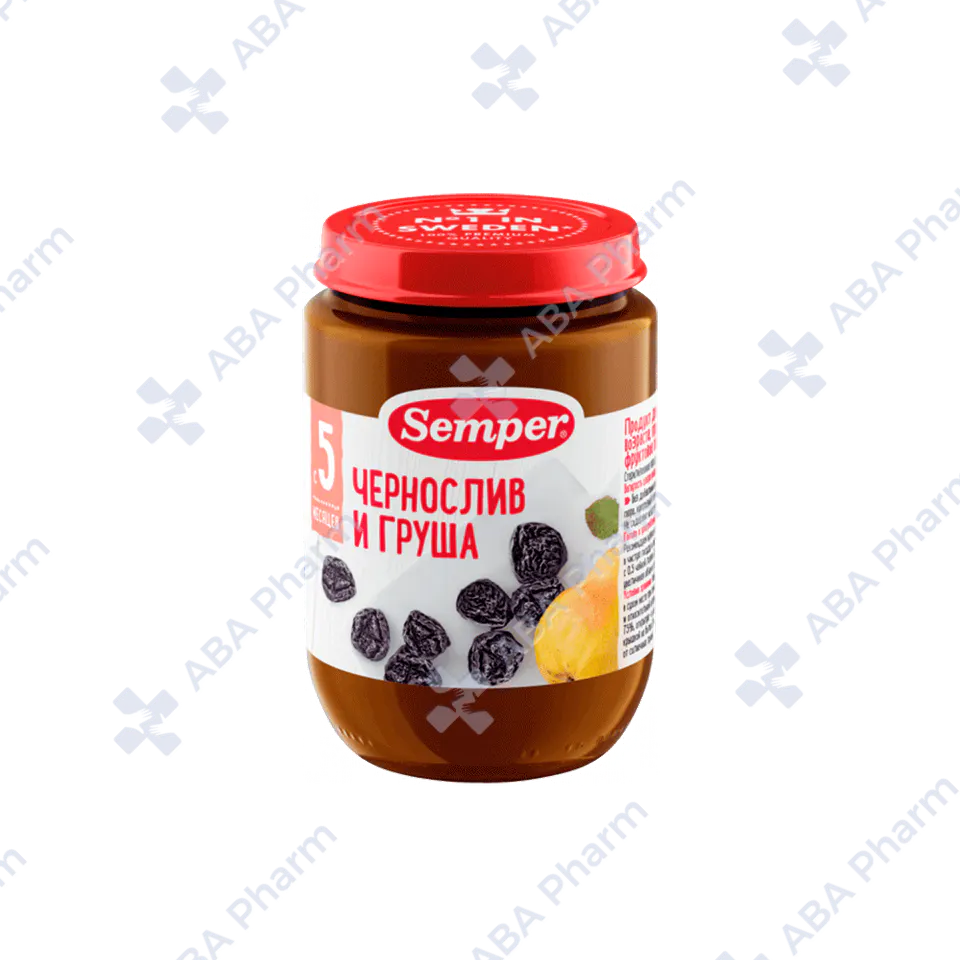 Semper Prune and Pear Puree 190g №1