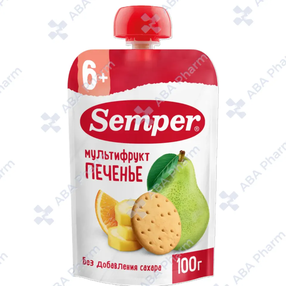 Semper pouch multifruit cookies 100g №1