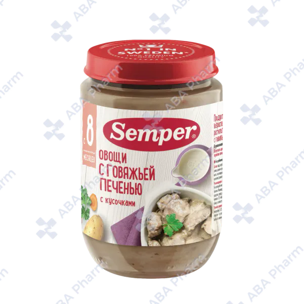 Семпер пюре овощи с говяжьей печенью 190г №1