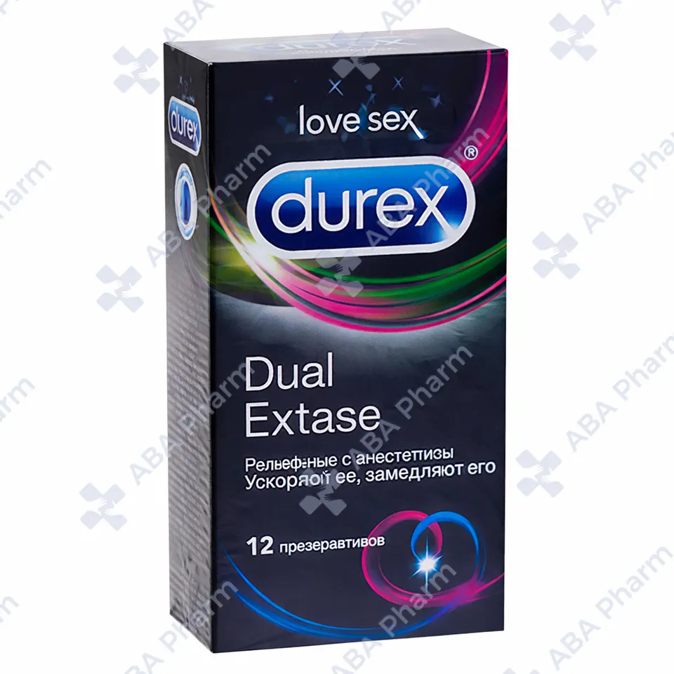 Condom Durex x12 Dual Extase №1