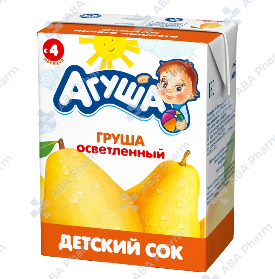 Agusha juice Pear clarified from 4 months 200ml №1