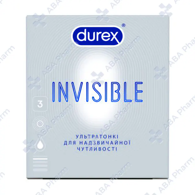 Condom Durex x 3 Invisible ultra thin №1