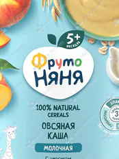 Frutonyanya m/c oatmeal with peach from 5 months 200g №1