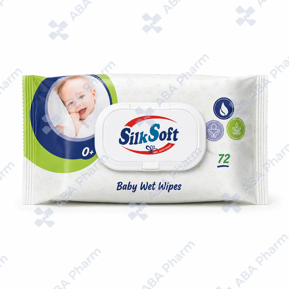 Silk Soft Baby Wet Wipes, 72 Pack №1