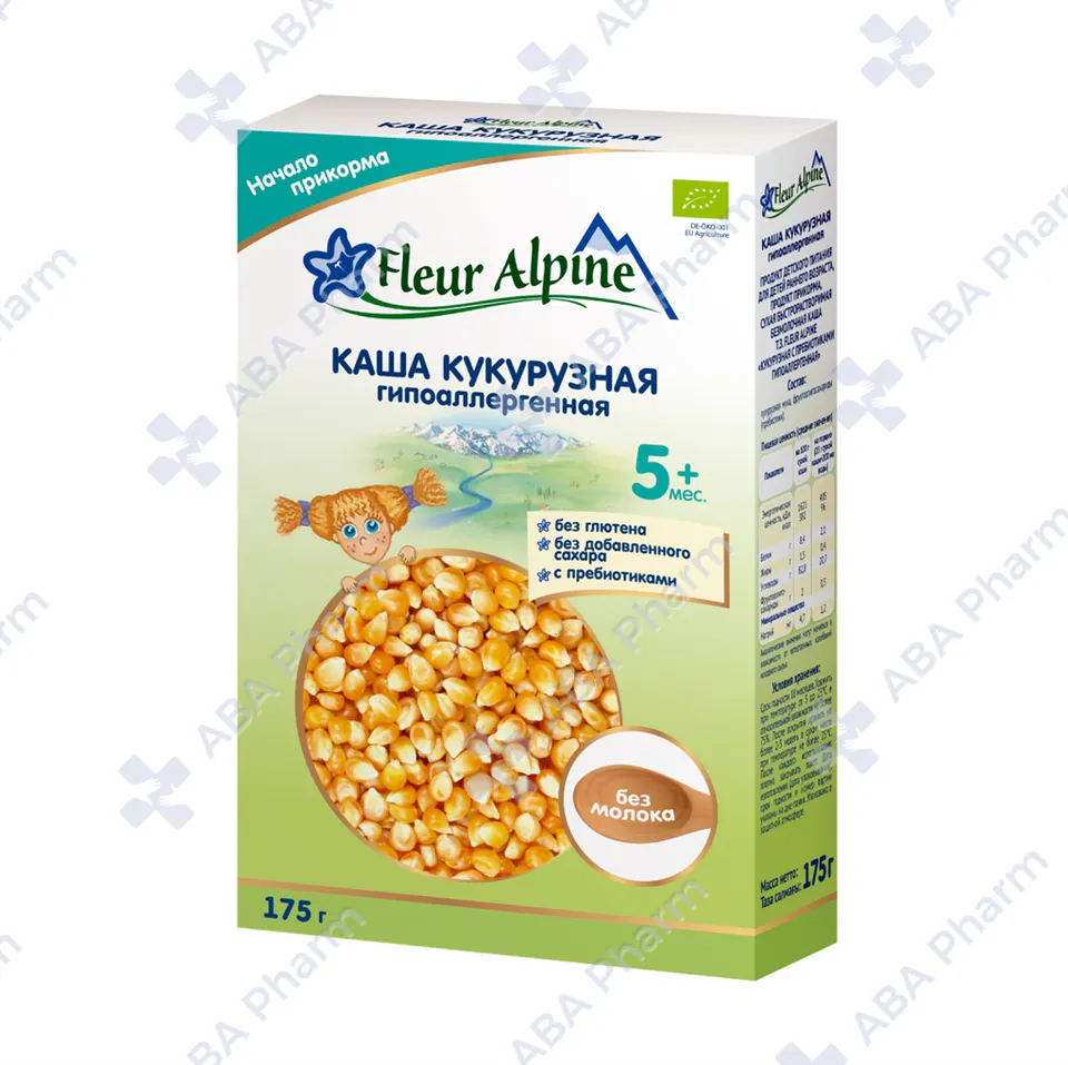 Флер Альпин каша б/м кукурузная с 5 мес 175г №1