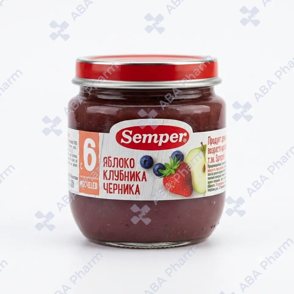 Սեմպեր խնձոր,ելակ,հապալաս 6ամս 120գ №1
