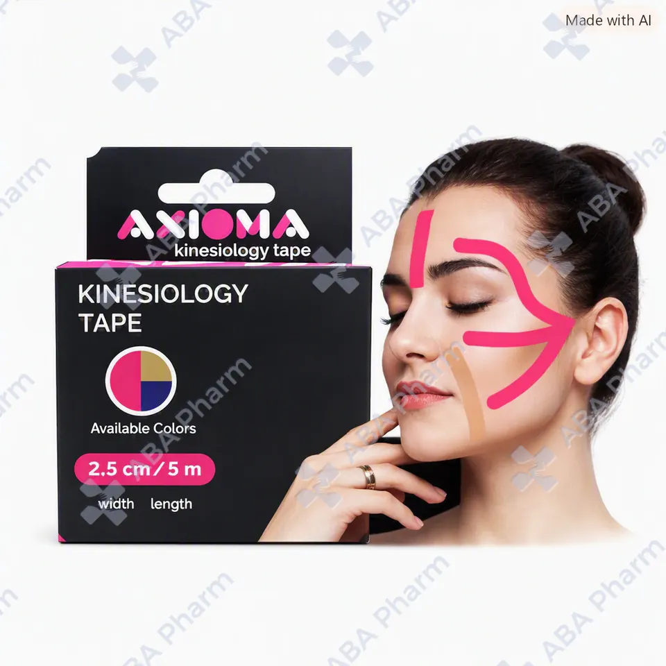 Tape Kinesiology tape 2.5 sm / 5m x 1 pink №1