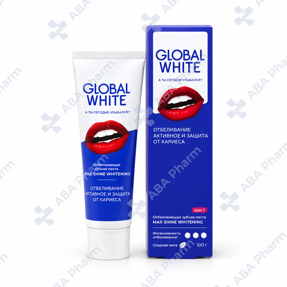 Global White Toothpaste Whitening Max Shine 100g №1
